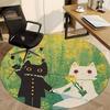 1PC Cat Wedding Office Round Area Rug,  Mat Suitable ForOffice, Under Office Chairs Bedroom Living Room Home Decor, Room Deco