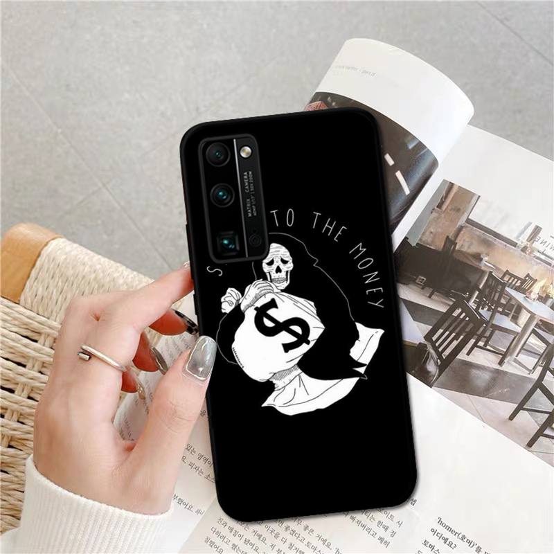 

Чехол для телефона Yinuoda Funny Skull Currency для Huawei Honor V30 30 9X 7A Pro View 20 10 9 Lite 10I 8C 8X 5A Play Cover Honor 70 PRO