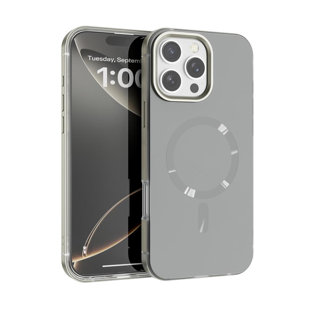 Premium Magnetische Kabellose Lade Metallrahmen Hülle für iPhone 17 Pro Max
