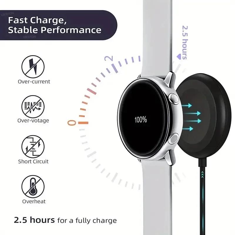 Watch Wireless Charger For Samsung Galaxy Watch 7 8 Pro Active 2 Portable USB Type C PD Cable Fast Charging Dock Station