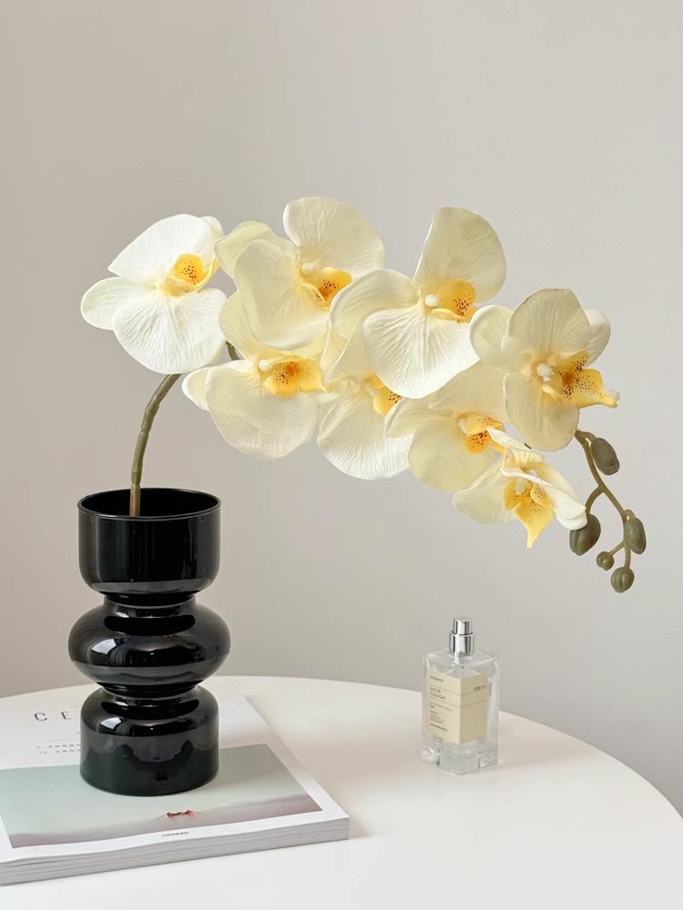 White Phalaenopsis Artificial Floral Arrangement - Realistic High-End Decorative Accent