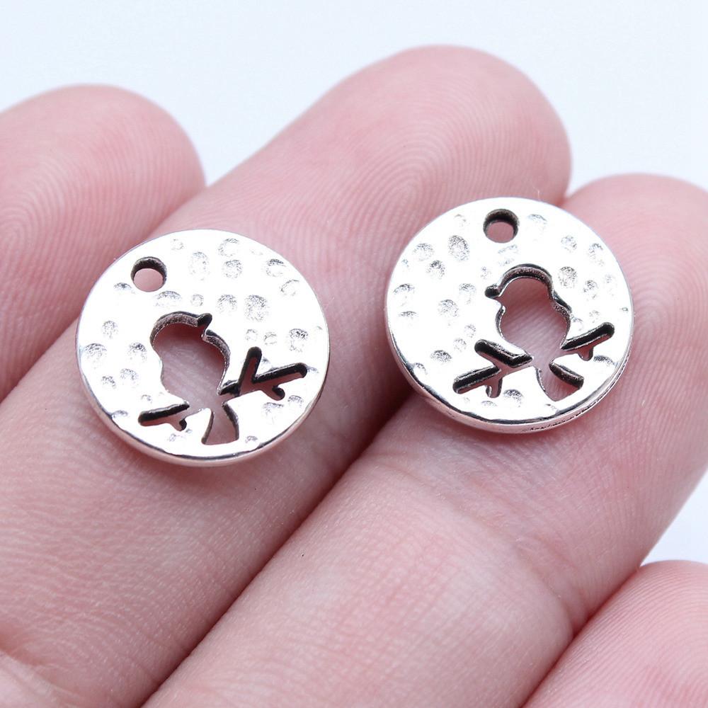 

Чоловічі ювелірні вироби з підвісками «Пташки» Масивні персоналізовані товари для мистецтва A72-20pcs-14x14mm