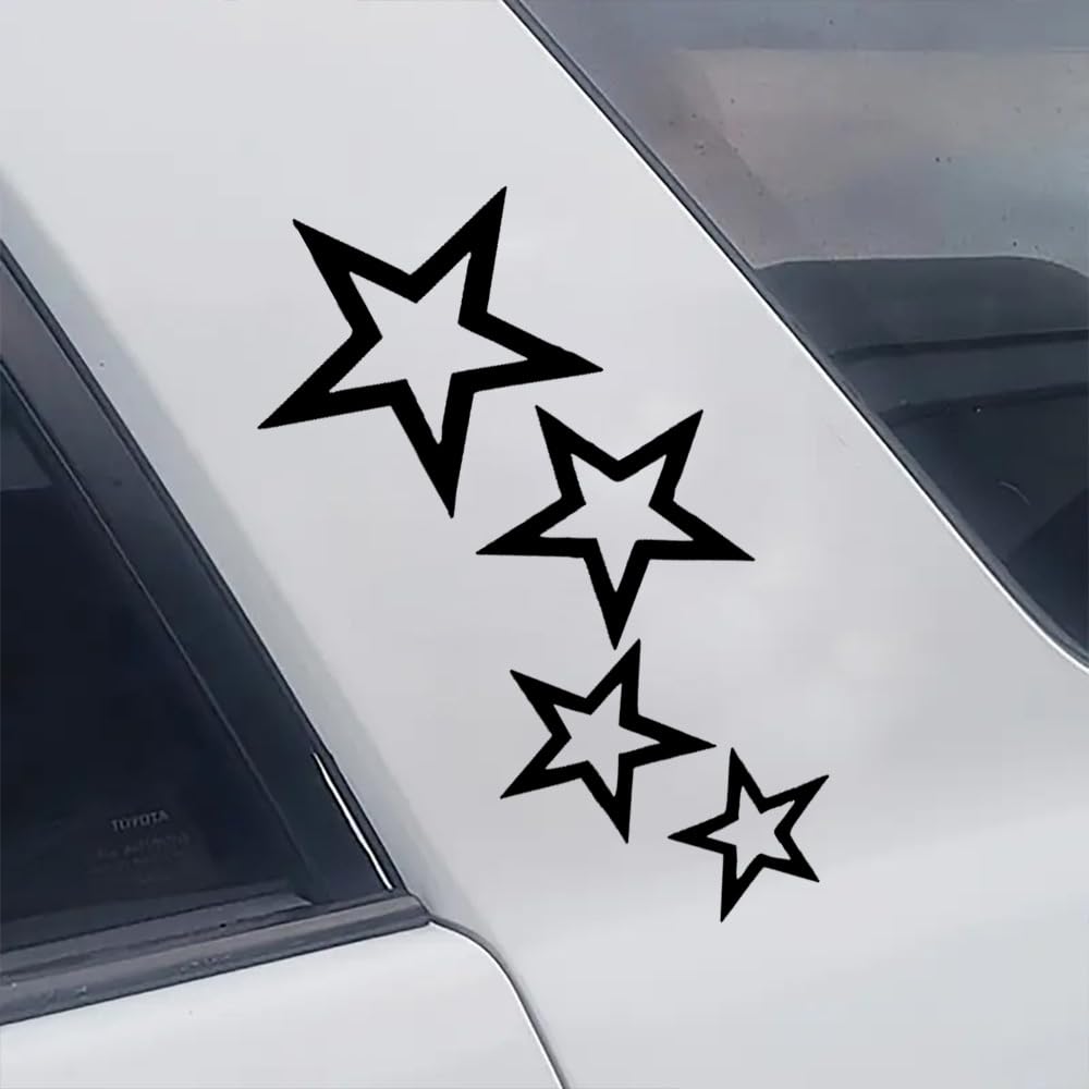 2 Piece 12x24cm Star Car Sticker Vinyl Decal Waterproof Sticker Car Truck Bumper Rear