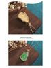 Aieryuan Ethnic Style Green Chalcedony Gourd Jade Pendant Necklace
