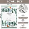 6Pcs Cross Border Christmas Day Kitchen Towel Microfiber Printing Dishwashing Cleaning Rags Suitable for Parties