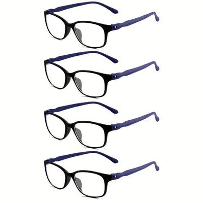 4PCS Anti-blue Light Reading Glasses Ultralight TR90 Sport Presbyopia Eyeglasses Women Men Far Sight Optical Eyewear