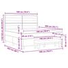 Box Spring Bed with Headboard Dark Brown 200 x 180 cm Fabric