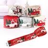 Christmas Ribbon Classic Wrapping Christmas Tree Ribbon Wreath Bows DIY Fabric Swirl Ribbon Burlap Xmas Gift Decoration
