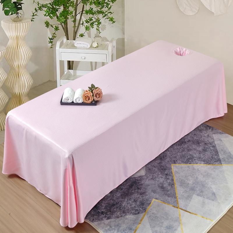 Solid Color Beauty Salon Massage Table Bed Sheet Hole Thick Therapy Bedsheet Physiotherapy Spa Clubhouse Massage Bed Sheet