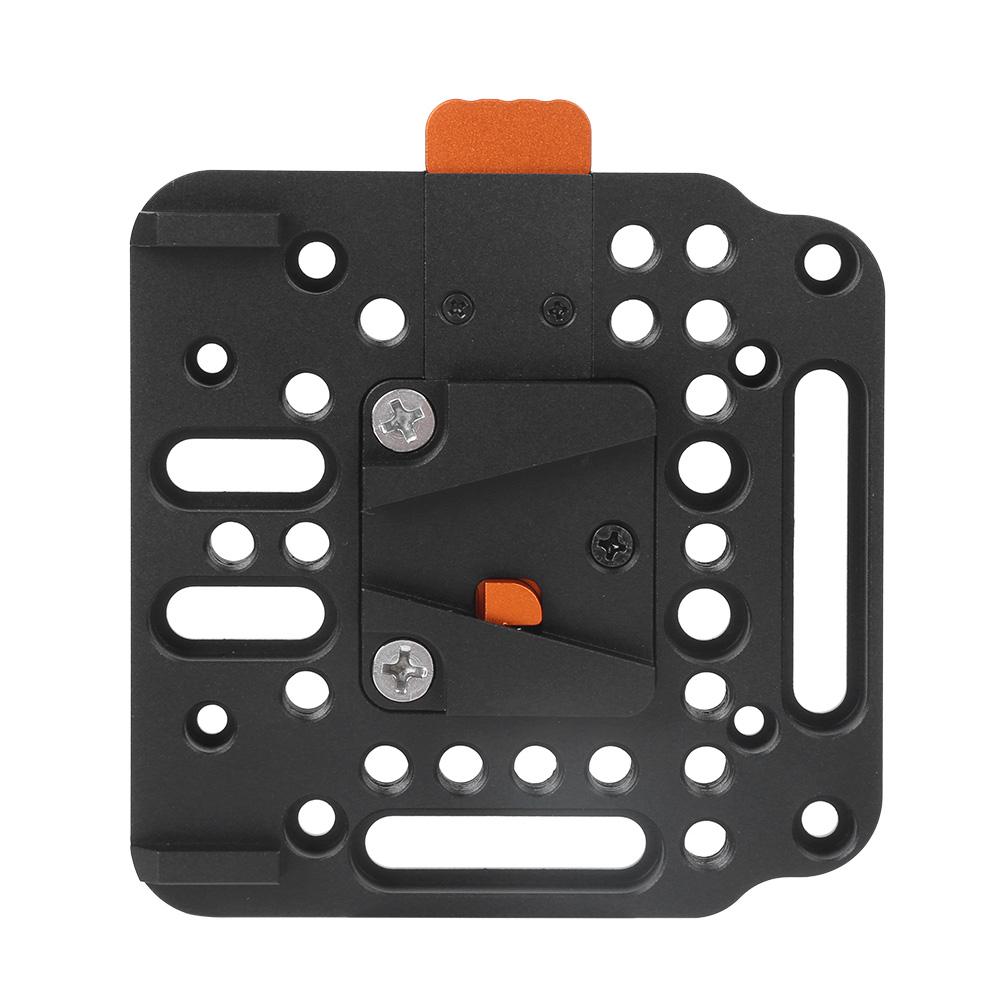 Full Metal V Mount Battery Board Base Quick Release Plate with Thread Hole Slot Orange