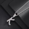 Hip Hop Letter Pendant Zircon Necklace Popular Instagram Personalized Accessory Niche Design Men's and Women's Pendant Necklace