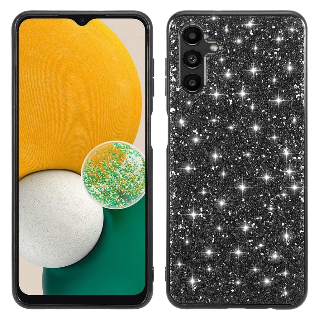 For Samsung Galaxy A35 5G Cell Phone Case Electroplating TPU Frame Glitter Sequins PC Back Shell