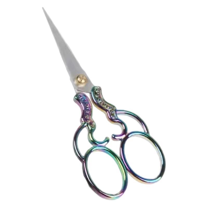 Retro Alloy Embroidery & Craft Scissors for Cross Stitch, Manicure, Paper Cutting, Eyelash Trimming & Thread Ends