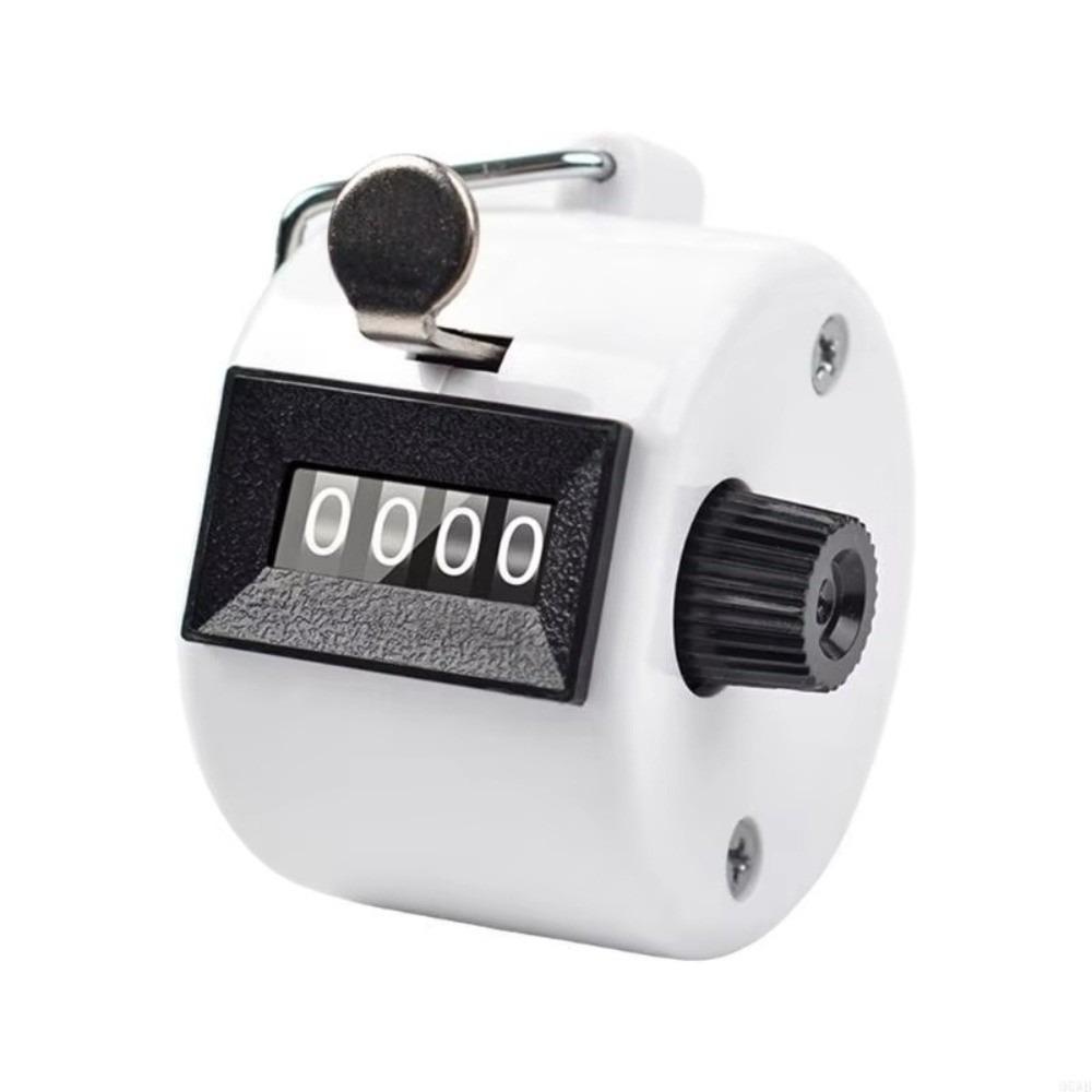 Draagbare handtelmachine met 4 digitale stappen, metalen stappenteller (mini), geen batterijen nodig.