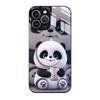 Suitable for Apple 15pro Airbag Stand, Phone Case Telescopic Stand, Glass Cartoon Painted Protective Case
