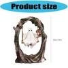 Ghosty on a Tree Swing Resin Ghosty Figurines Garden Decors Halloween Decorations for Desktop Bookshelf Garden Lawn