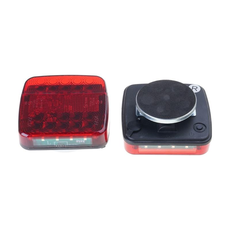 LED Wireless Trailer Lights Magnetic Trailer Lamp Tail Lights for Truck Vehicle Rechargeable Towing Light Kit