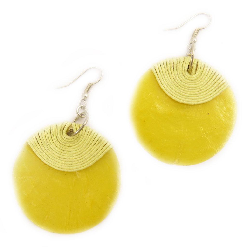 Les Trésors De Lily [L5190] - Yellow 'Kilimanjaro' Designer Earrings
