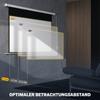Projector Screen 212 x 150 cm 120 Inch 16:9 HD 4K Electric Projection Screen with Remote Control, White