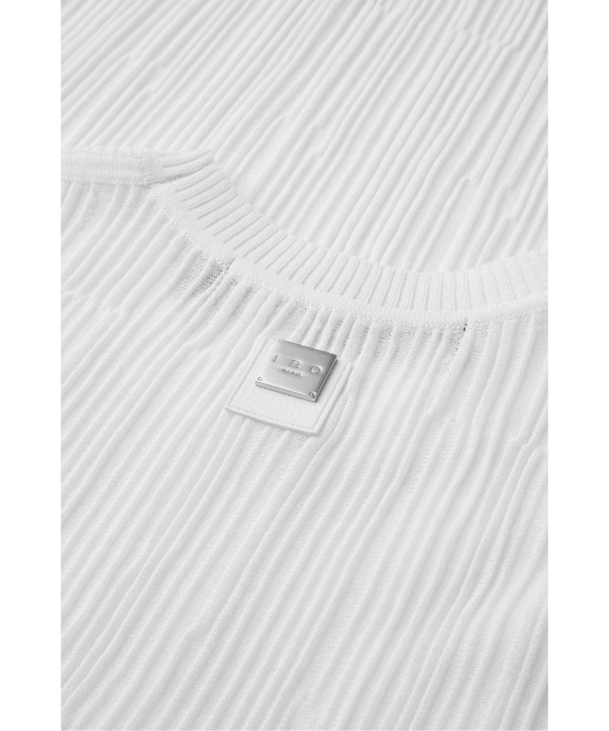 IRO Pleats Pleated Short Sleeve Round Sweater Iqwam26705Whx
