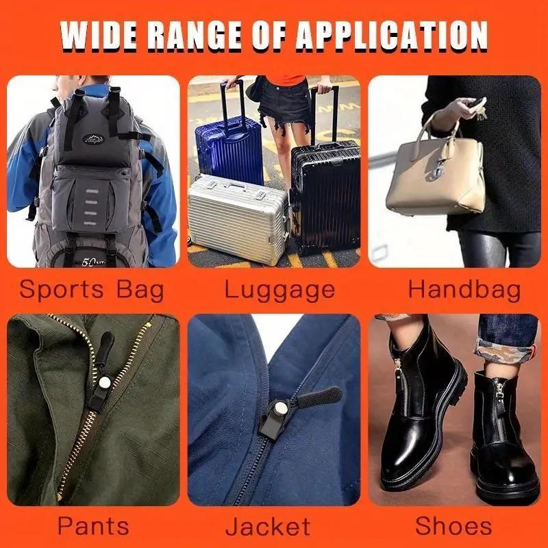 1/2/4/6pcs Zipper Repair Kit Universal Instant Zipper Repair Replacement Zippers Sliding Teeth Rescue Zippers Head 3 Different Sizes