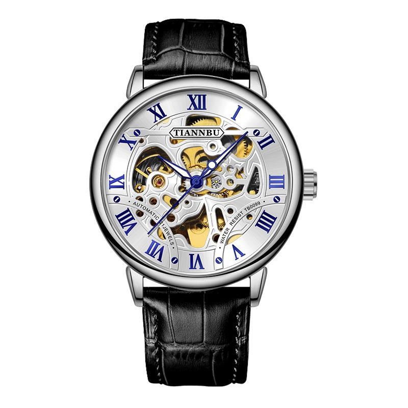 Fully Automatic Mechanical Watch Luminous Watch Hollow Tourbillon Mechanical Watch Waterproof Mechanical Watch Trendy Men'S Watch