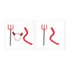 Halloween Devil Horns Headband and Tail and Choker Scepter Halloween Cosplay Costume Party Accessories for Adult