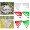Camping Leaf Rake 12/21 Tines Tempered Plastic Head Collecting Leaves Debris Easy-to-clean Garden Tool Lightweight Yard Grass Clean for Gardening