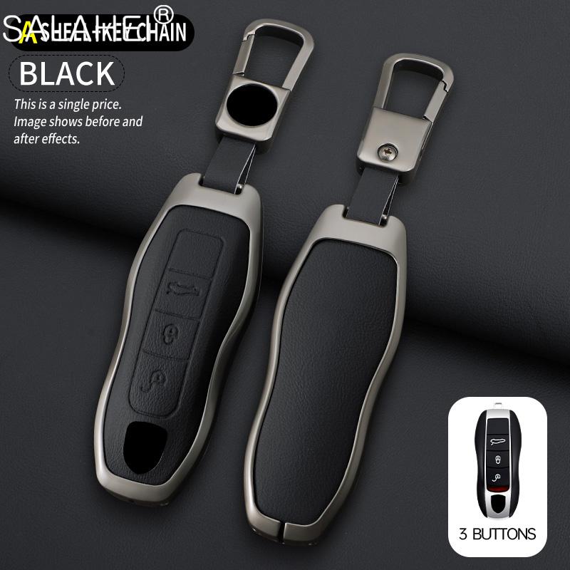 Car Key Case Cover Shell For Porsche Panamera Spyder Carrera Macan Boxster Cayman Cayenne 911 970 981 991 Keychain Accessories