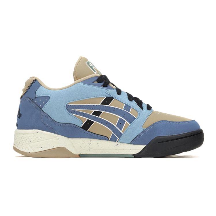 Asics Gel-Fuse Fabric Synthetic Leather Retro Versatile Low-Top Lifestyle Casual Shoes Unisex Sneaker Khaki Blue 1203A530-200
