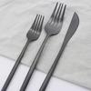 6 Teile/satz Schwarz Abendessen Gabel Set Edelstahl Dessert Kuchen Gabel Besteck Set Obst Salat Gabel Set Geschirr Küche Besteck Set
