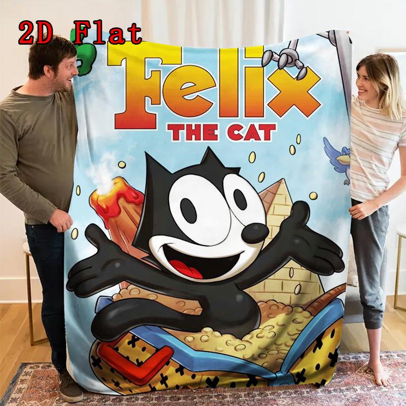 FELIX Print 2D Flat Pattern Flannel Blanket High quality All Seasons Warmth and Comfort Perfect for Christmas Gifts.
