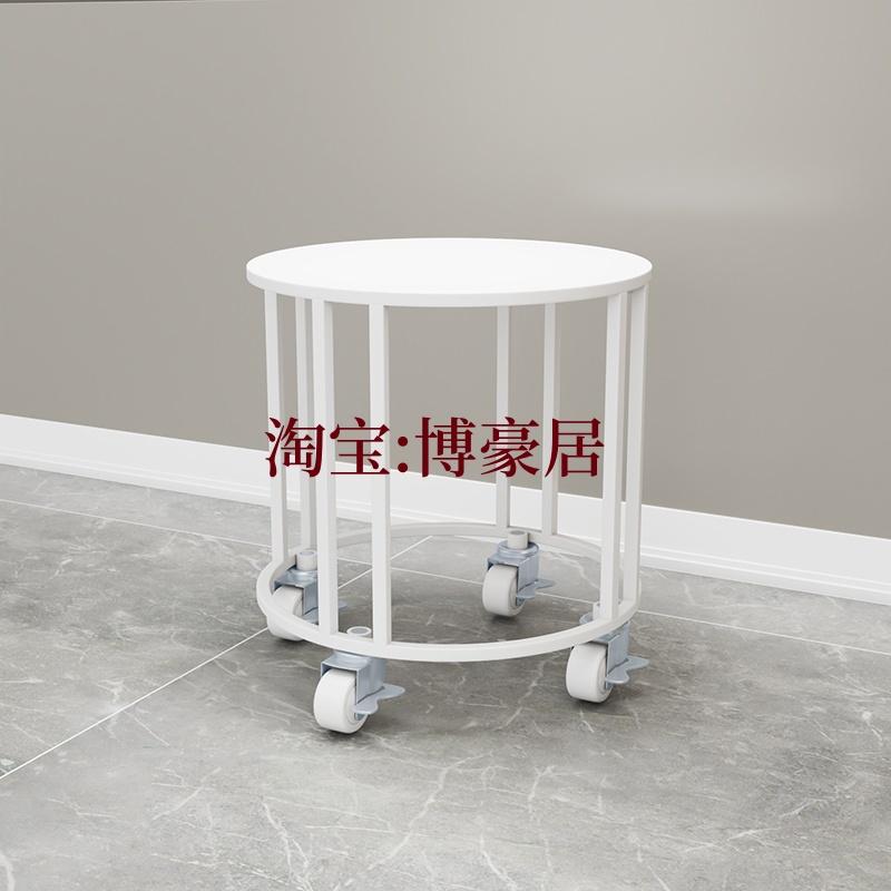 Modern Iron Floor Standing Flower Stand Movable Pot Rack with Wheels Versatile Indoor Plant Stand Decorative