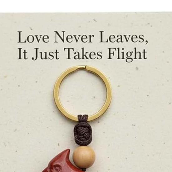 Song of Nature Bird Keychain for Peace And Courage Natural Gemstone Bird Charm for Keys Backpack Car Lucky Gifts for Men Women