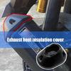 Motorcycle Tailpipe Exhaust Port Guard for CLICK160 Models ABS Construction Enhanced Safety High Temperature Resistant