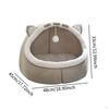 Cartoon Pet Bed Animal House Semi Enclosed Autumn Winter Comfortable Cat Caves Nest Plush