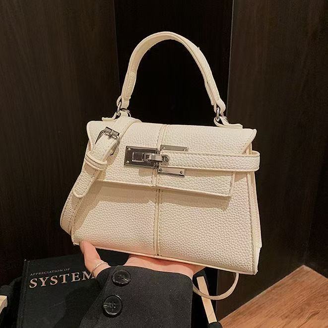 2025 Women Niche Composite Leather Trapezoidal Bag Large Capacity Single-Shoulder Crossbody Bag Fashionable Ladies Handbag