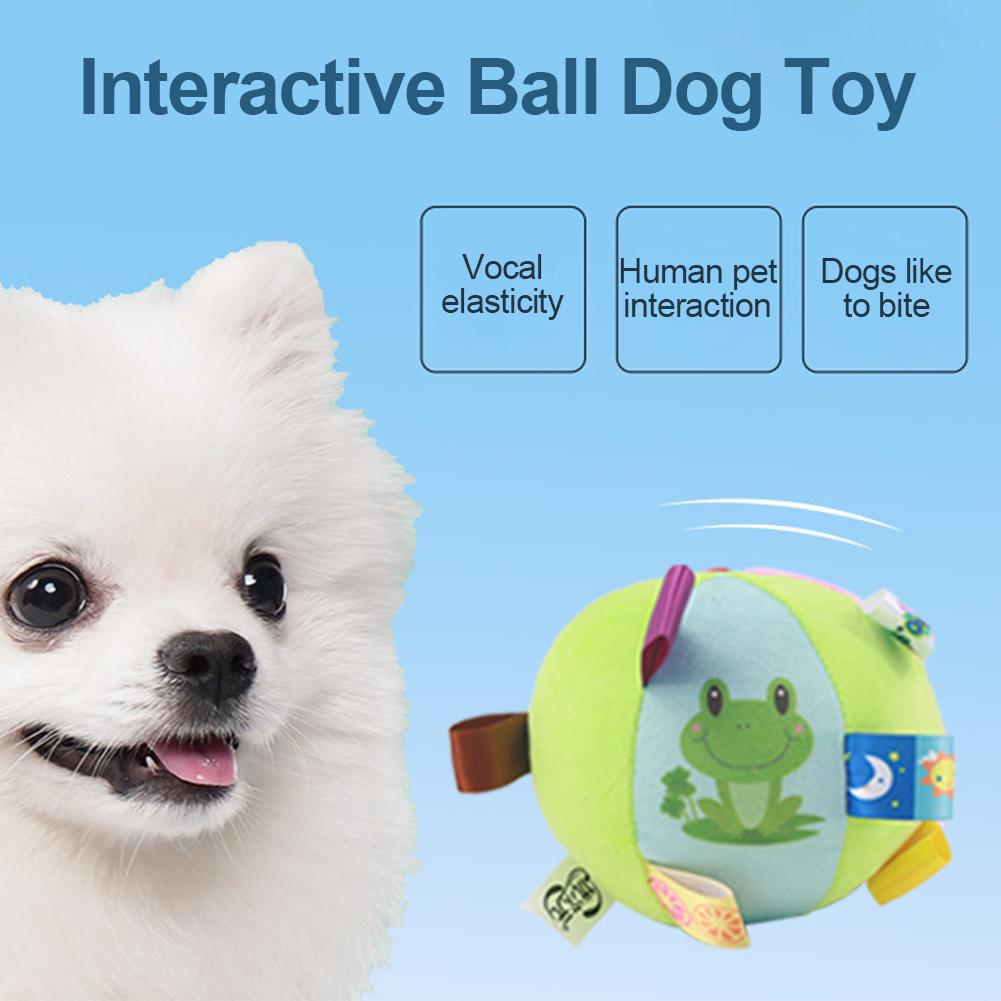 Interactive Ball Dog Toy for Aggressive Chewers Training Decompress Bite Resistant Plush Handle Dog Toys with Bells Pet Supplies