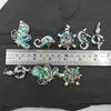 Hot Selling Women Men Jewelry Cute Animal Charm Natural Abalone Shell Silver Simple Turtle Snake Seahorse Butterfly Pendant