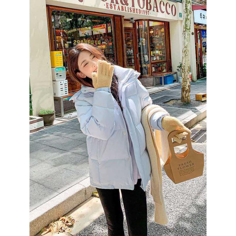 Couple Short Down Jacket Winter Thick Hooded Loose Fit