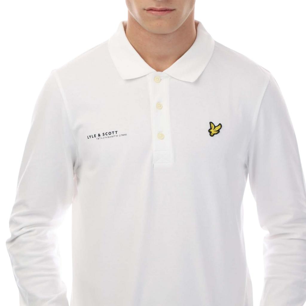 Lyle & Scott Mens Co-Ordinate Print Logo Long-Sleeved Polo Shirt