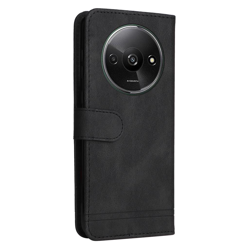 For Xiaomi Redmi A3 4G/Poco C61 4G Leather Wallet Cases Skin Touch Phone Cover Stand with Strap