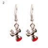 1 Pair Christmas Earrings Santa Claus Wreath Accessory Deer Socks Dangle Earrings for Christmas