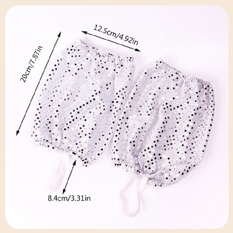 Scaldamuscoli con Paillettes Coprigambe Bling Polsini Elastici Manica per Gamba Costume per Raves Party