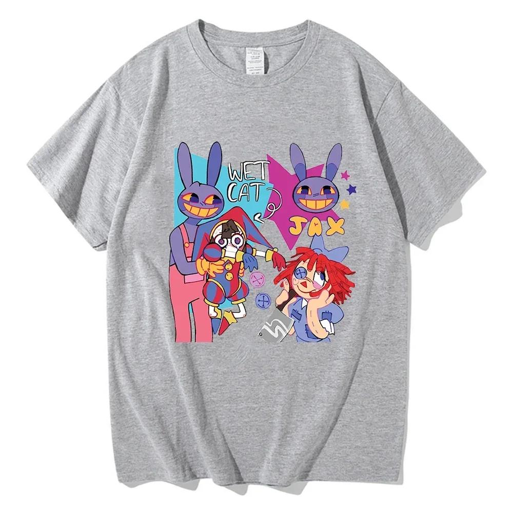 The Amazing Digital Circus Merch T-Shirt Unisex Short Sleeved T Shirt Casual Tee Cotton Y2k Hip Hop Top Tees Vintage Streetwear