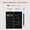 Scientific Calculator with 6 Inch Writing Board and Pen Dual Power Solar and Battery Operated Foldable Functions