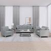 Vidaxl 3-Cz. Relaxation Set With Cushions, Light Grey, Fabric