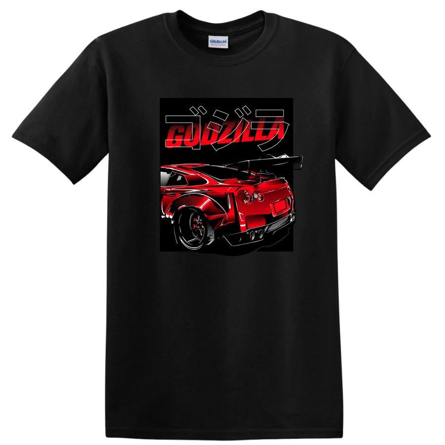 Godzilla Car Graphic T Shirt Red Sports Auto Design for Car Enthusiasts Tee XXXXL