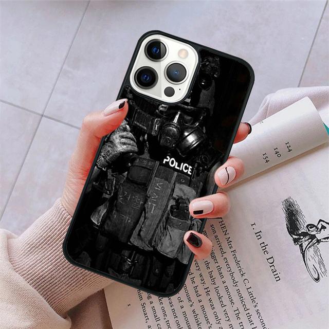 Police Phone Case For iPhone 17 Air 15 16 11 12 13 14 Pro Max Cover For iPhone 17 Air Max Plus Coque Fundas Shell