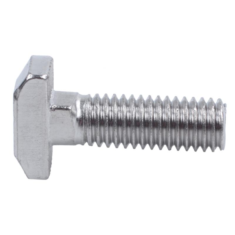 CYCLI-M8 Thread T-Slot Drop-In Stud Sliding Screw Bolt Silver Tone 30Pcs